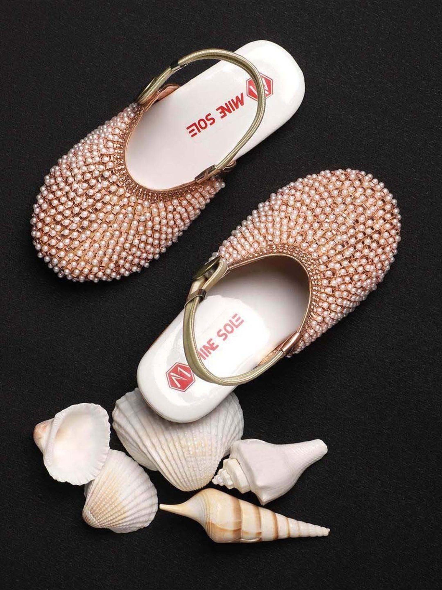 Minesole Kids Rose Gold Ethnic Sandals