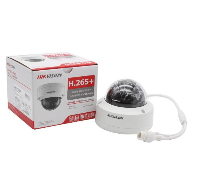 Hikvision New Version IP Camera DS-2CD1143G0-I 4MP 4mm PoE Dome Camera 2-Axis Adjustment HD 2K IR Ip67 IK10 H.265 Support ONVIF ISAPI English Version, 1 Pack