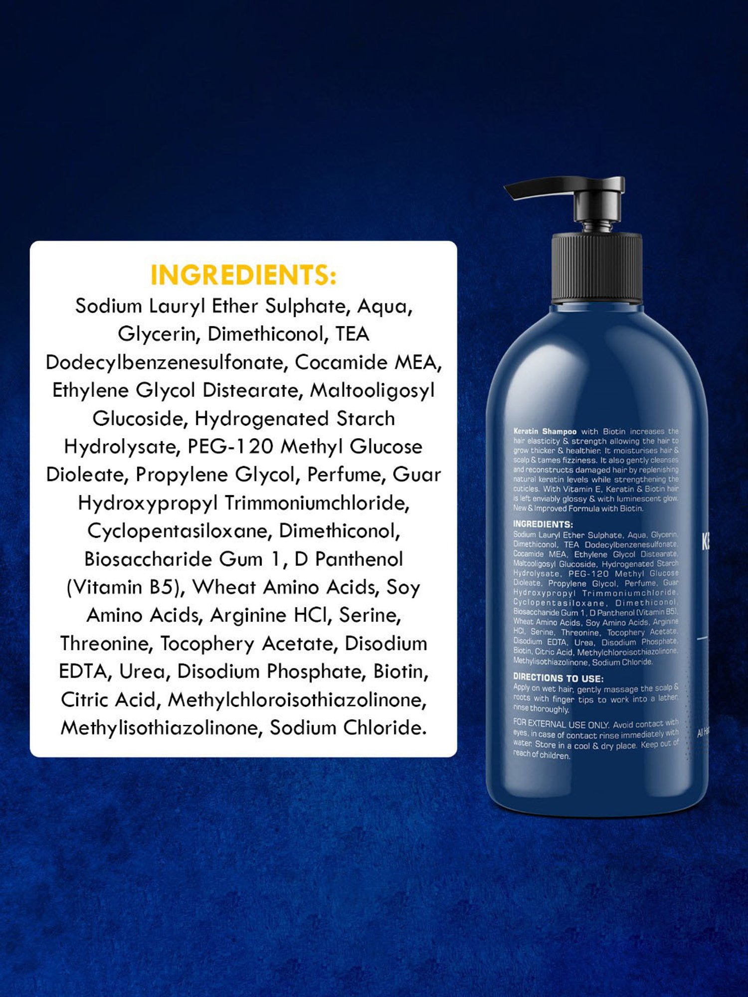 The Beard Story Keratin & Biotin Damage & Frizz Control Shampoo - 250 ml