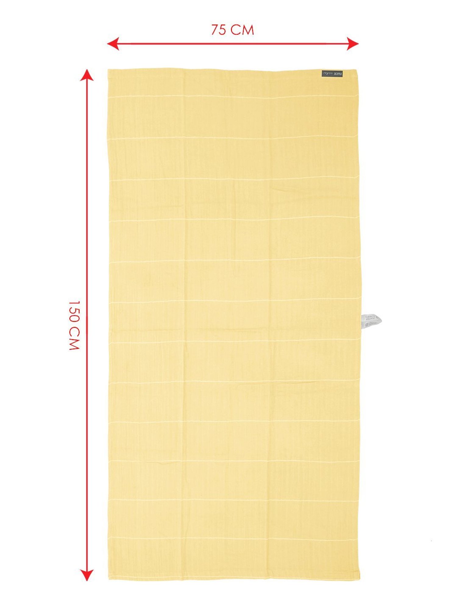 Doctor Towels Aloevera Double Cloth Stripes Yellow 350 GSM Viscose Bath Towel