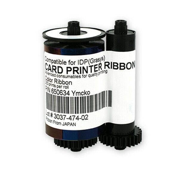 US 650634 YMCKO Color Ribbon For IDP Smart ID 30S 50S 50D 50L Printer 250 Prints