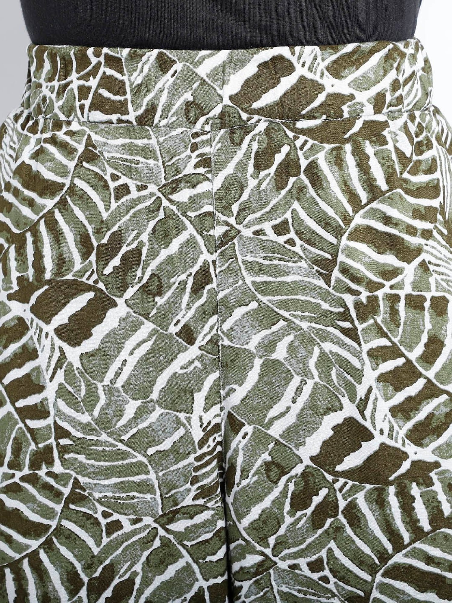 Aditi Wasan Green Tropical Print Regular Fit Mid Rise Palazzos