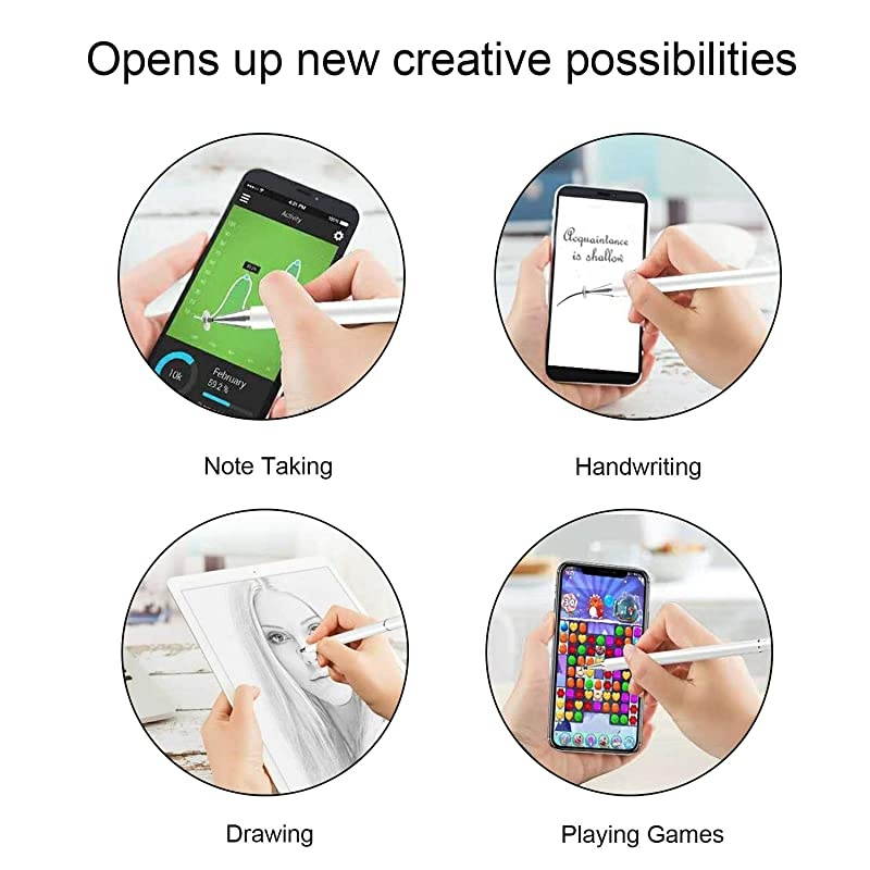ElegantPen Disc Stylus Pen Touch Screen Digital Pencil Compatible for iPad iPhone Samsung Note 10 Google Pixel 3 and More Capacitive Smartphones and Tablets