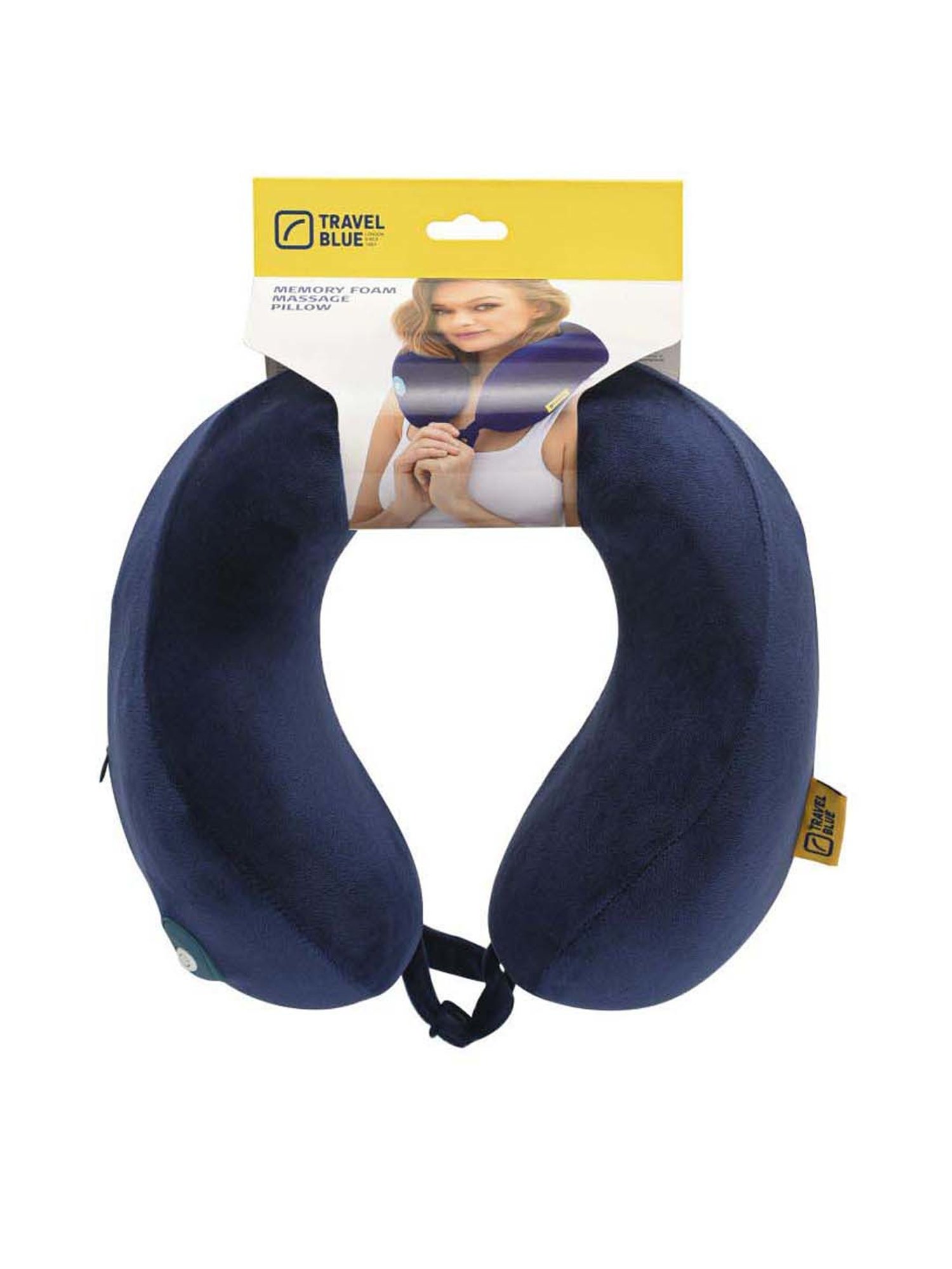 Travel Blue Navy Memory Foam Massage Neck Pillow