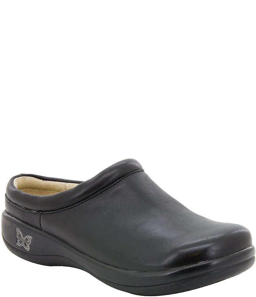 Alegria Kayla Black Nappa Clogs