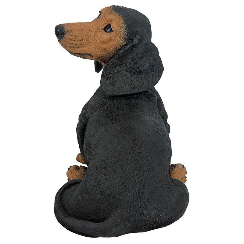 Design Toscano Black Dachshund Puppy Dog Statue - Black