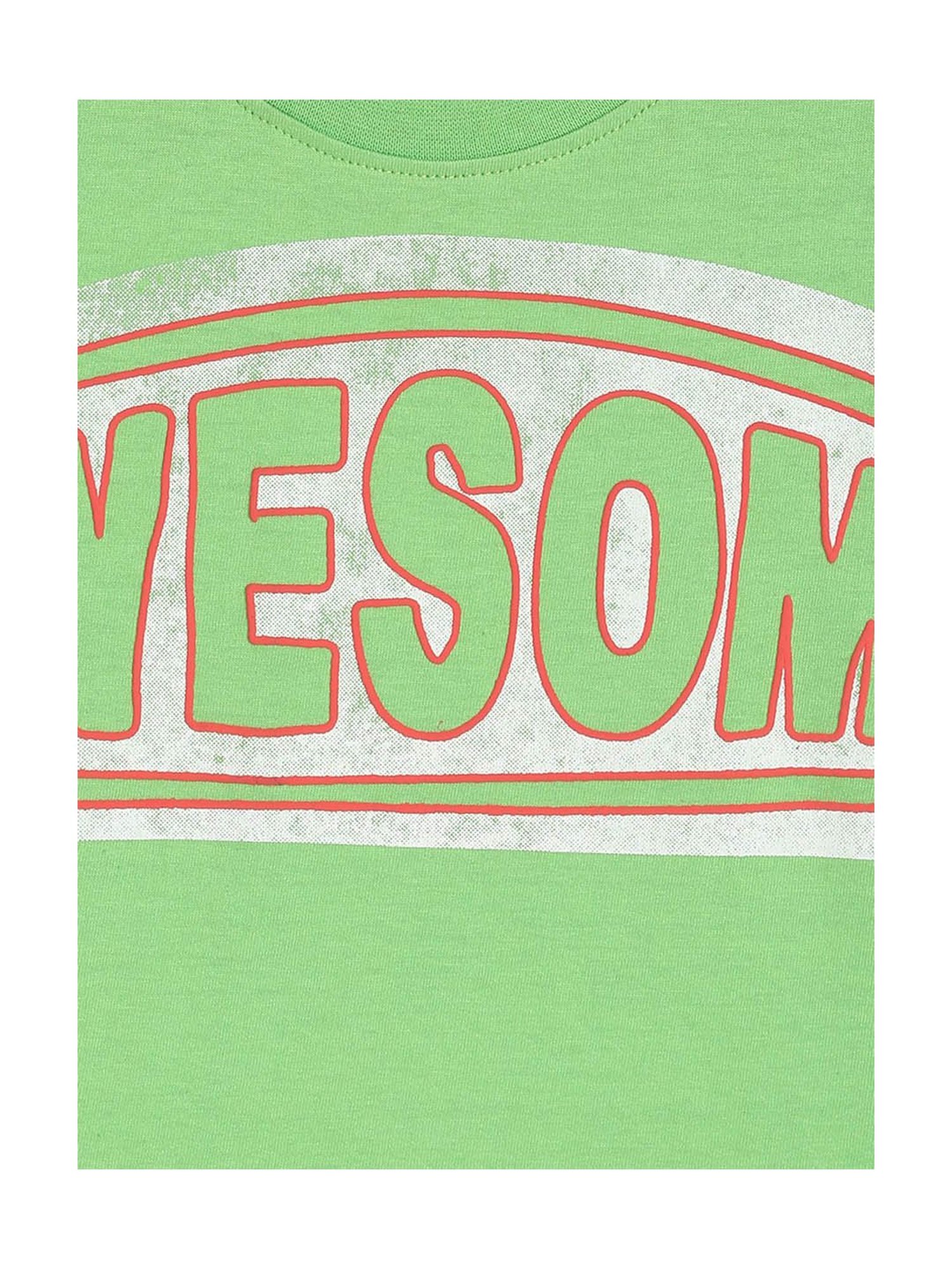 MINIKLUB Kids Green Printed T-Shirt