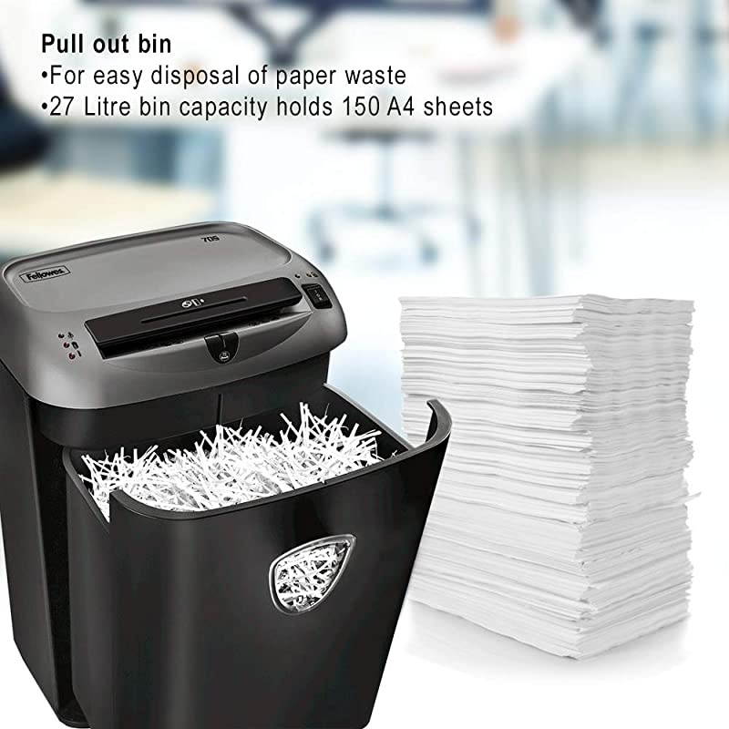 Powershred 70S 14-Sheet Strip-Cut Paper and Credit Card Shredder with SafetyLock (4671001),Black/gray