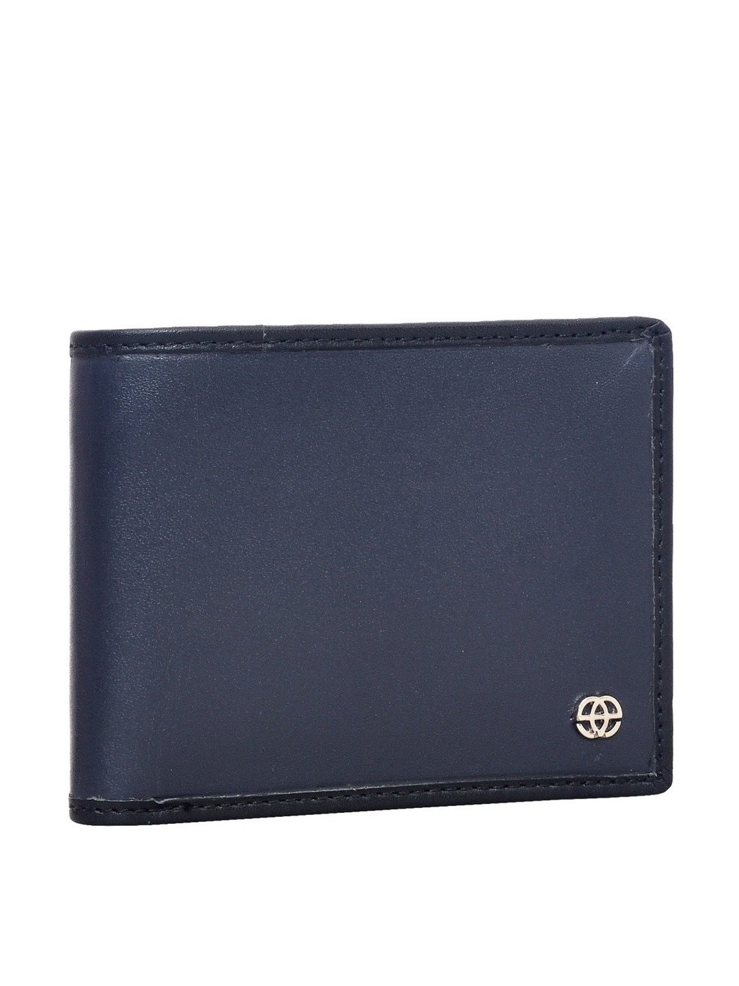 Eske Blue Casual Leather Bi-Fold Wallet for Men
