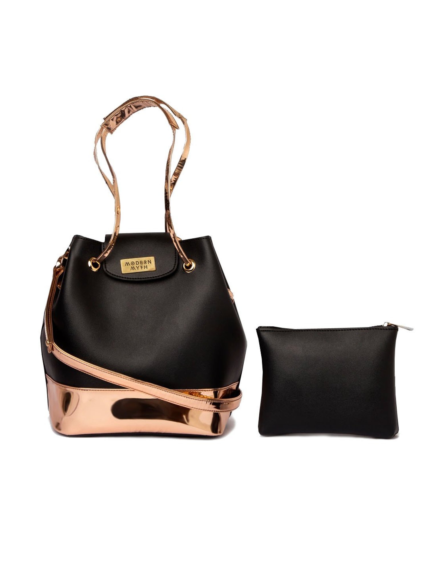 Modern Myth Black Medium Bucket Handbag