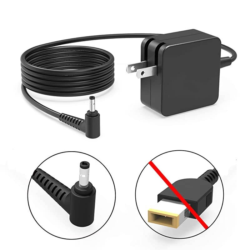 IdeaPad AC Charger Fit for Lenovo ADLCC GX20K11838 PA-1450-55LL ADP-45DW B 100 110 110S 120 120S 130 130S S130 310 320 330 330S Yoga 710 11 14 15, Flex 4 5 6 Laptop Power Cord Supply Adapter