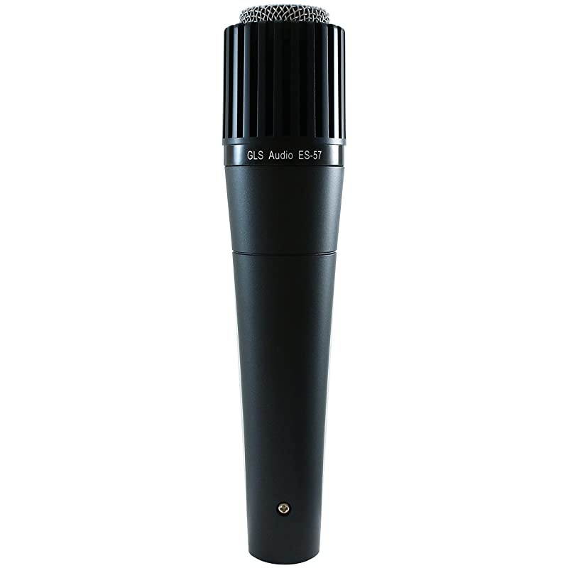 Instrument Microphone ES-57 & Mic Clip - Professional Series ES57 Dynamic Cardioid Mike Unidirectional - For Instruments, Drums, Percussion, Vocals, and more