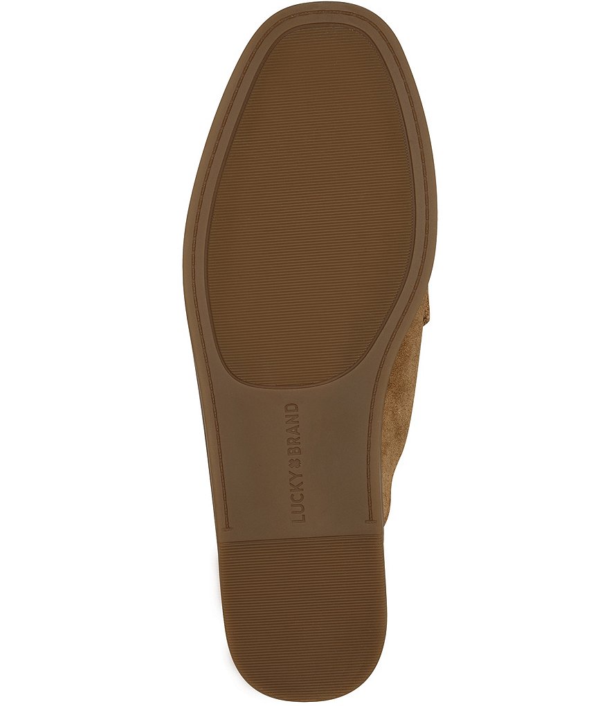 Lucky Brand Patsie Suede Penny Wedge Mules