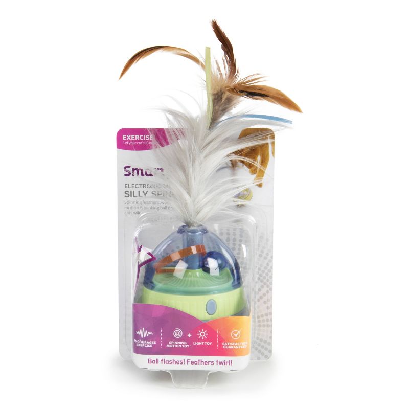 SmartyKat Silly Spinner Electronic Light & Motion Cat Toy