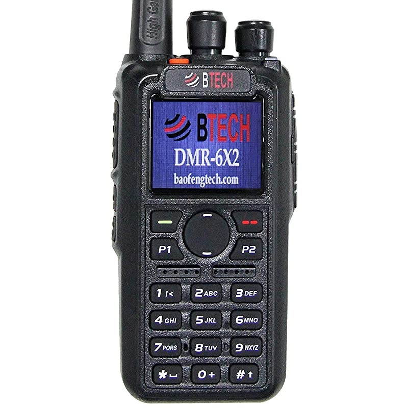 DMR-6X2 (DMR and Analog) 7-Watt Dual Band Two-Way Radio (136-174MHz VHF & 400-480MHz UHF), with GPS and Recording, Includes Full Kit with 2 Batteries, Programming Cable, and More