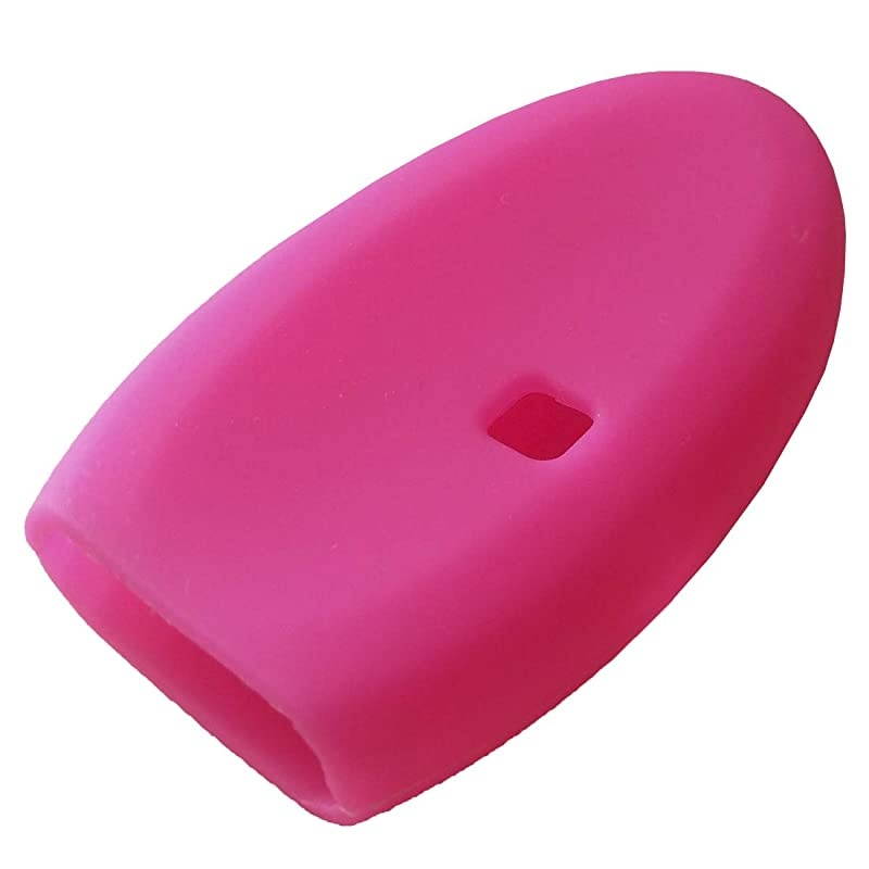 2Pcs  5 Buttons Key Fob Silicone Remote Cover Case Keyless Jacket Holder Protector for Nissan Altima Maxima Armada Murano Rogue Sedan PathfinderBlack Rose