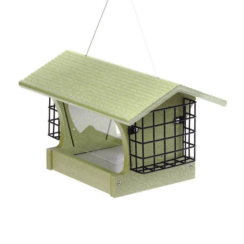 Birds Choice 3qt Hopper Feeder With Suets Medium - Green