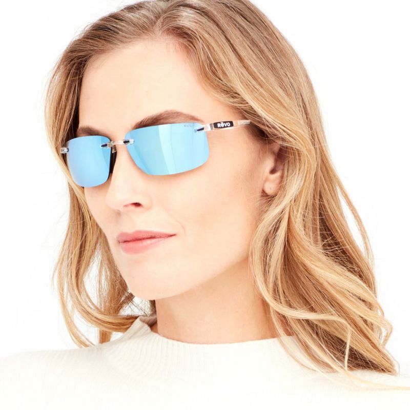 Revo Descend N RE 4059 01 BL Unisex Rectangle Polarized Sunglasses Black 64mm