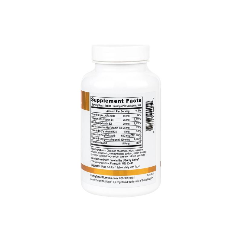 Family Smart Nutrition Super B Complex with Vitamin C Tablets - 300ct