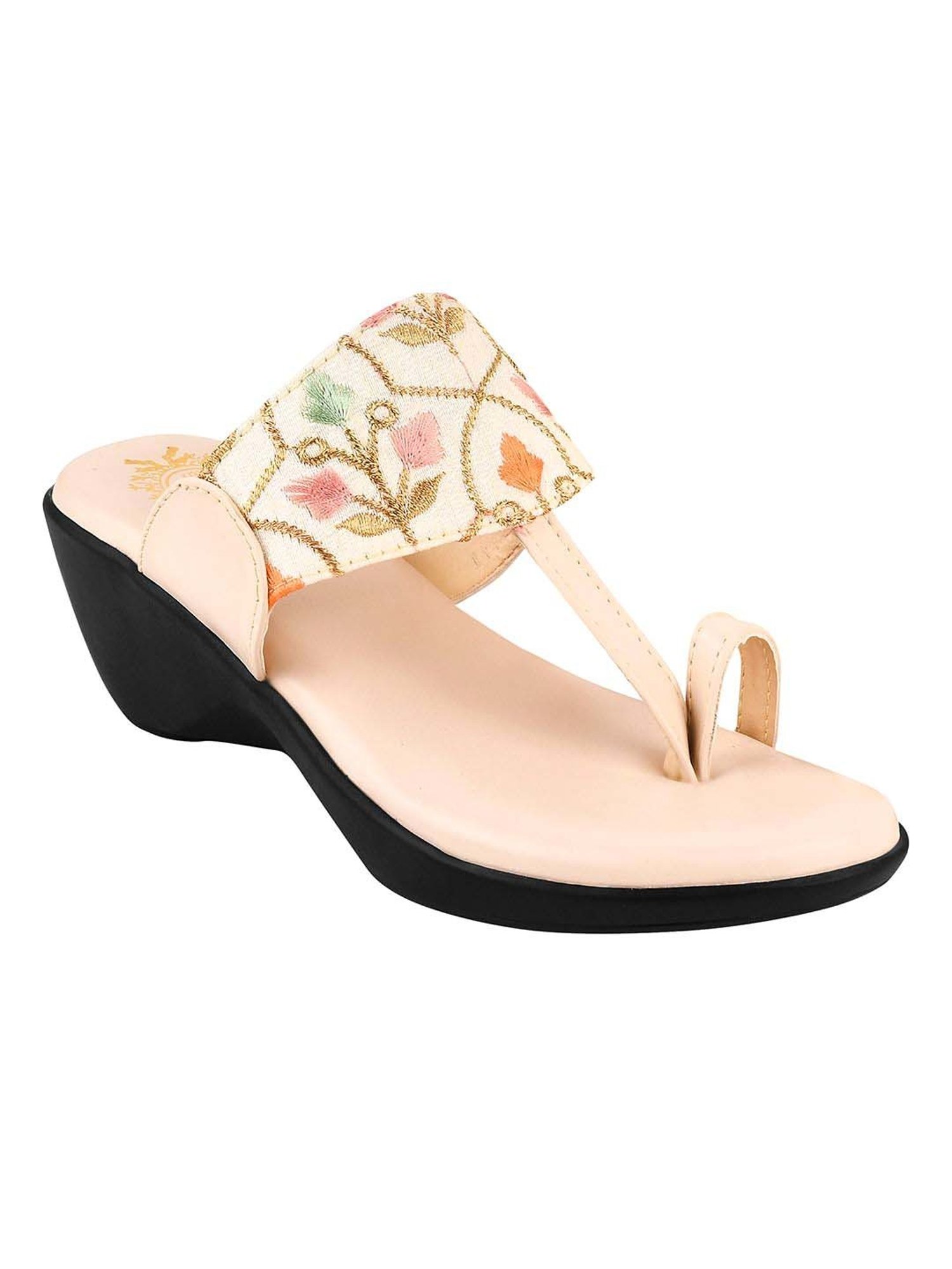 Shoetopia Kids Black Toe Ring Sandals