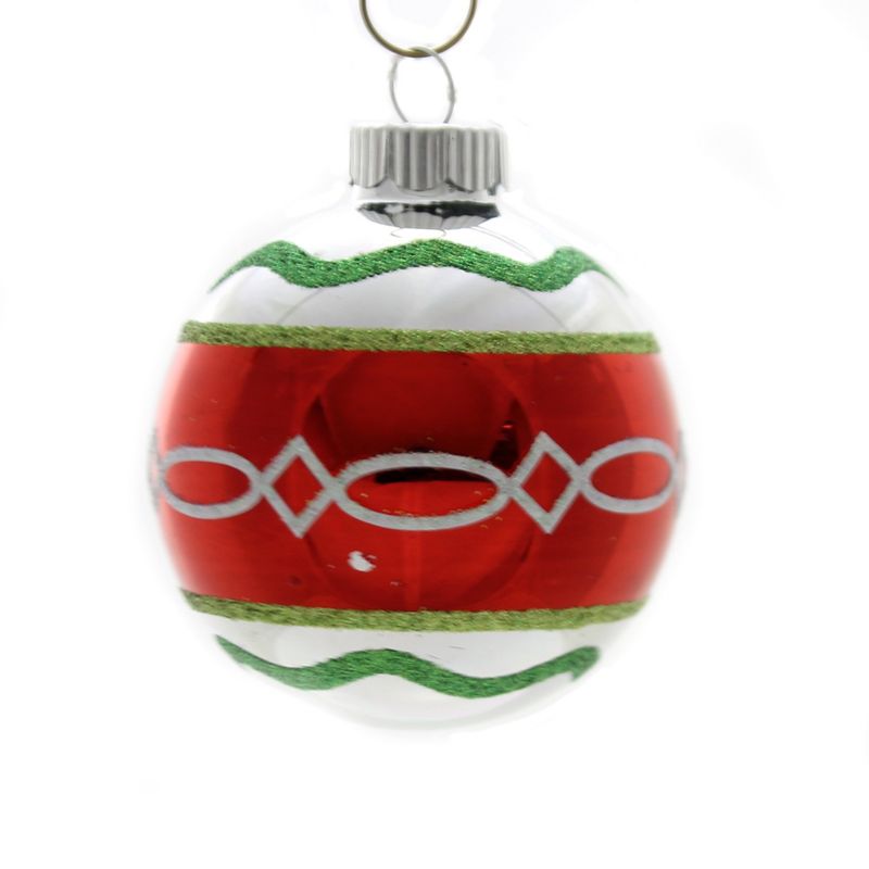 Christopher Radko 2.75" Holiday Splendor Ball Ornament Shiny Brite  -  Tree Ornaments