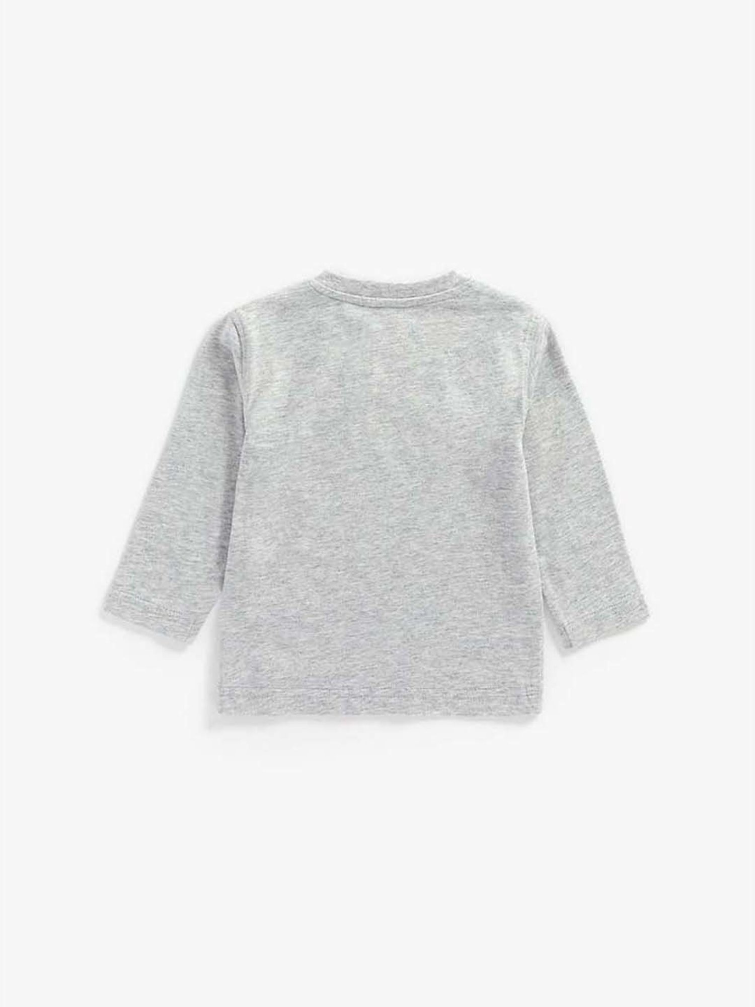 Mothercare Kids Grey Cotton Printed Full Sleeves T-Shirt