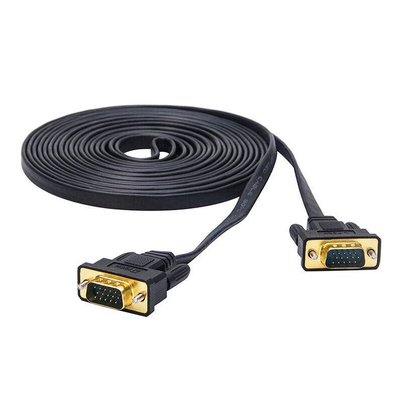 15 ft Long VGA Cable Male to Male SVGA Monitor Cord Slim Computer Wire 5m
