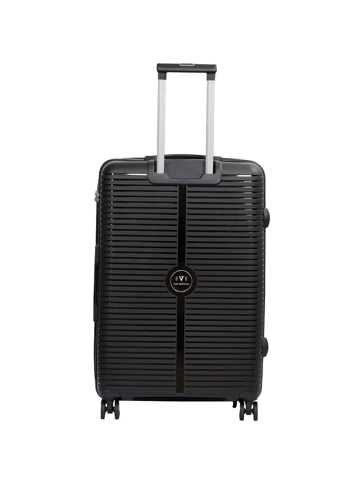 The Vertical Stellar Black Wheels 8 Medium Hard Cabin Trolley Bag