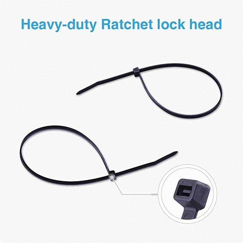 Cable Zip Ties 12 inch 100 Pack Black Heavy Duty Cable Ties SelfLocking Plant ties with Tensile Strength 120 LB