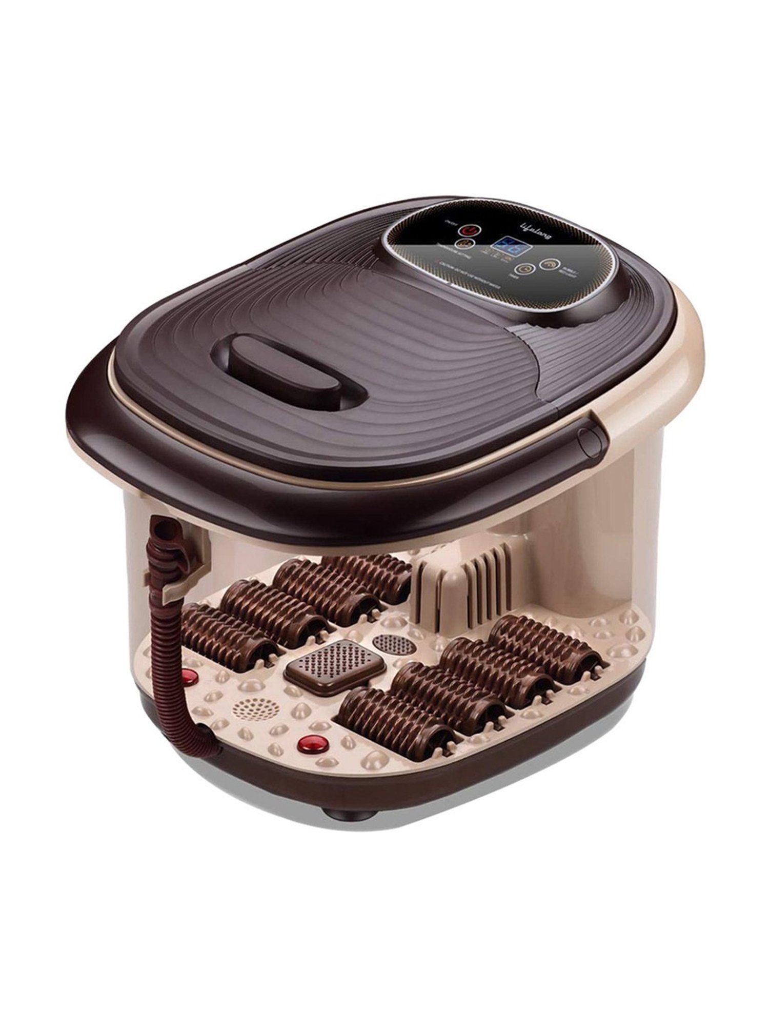 Lifelong LLM306 Electric Foot Spa Massager with 8 Rollers (Brown)