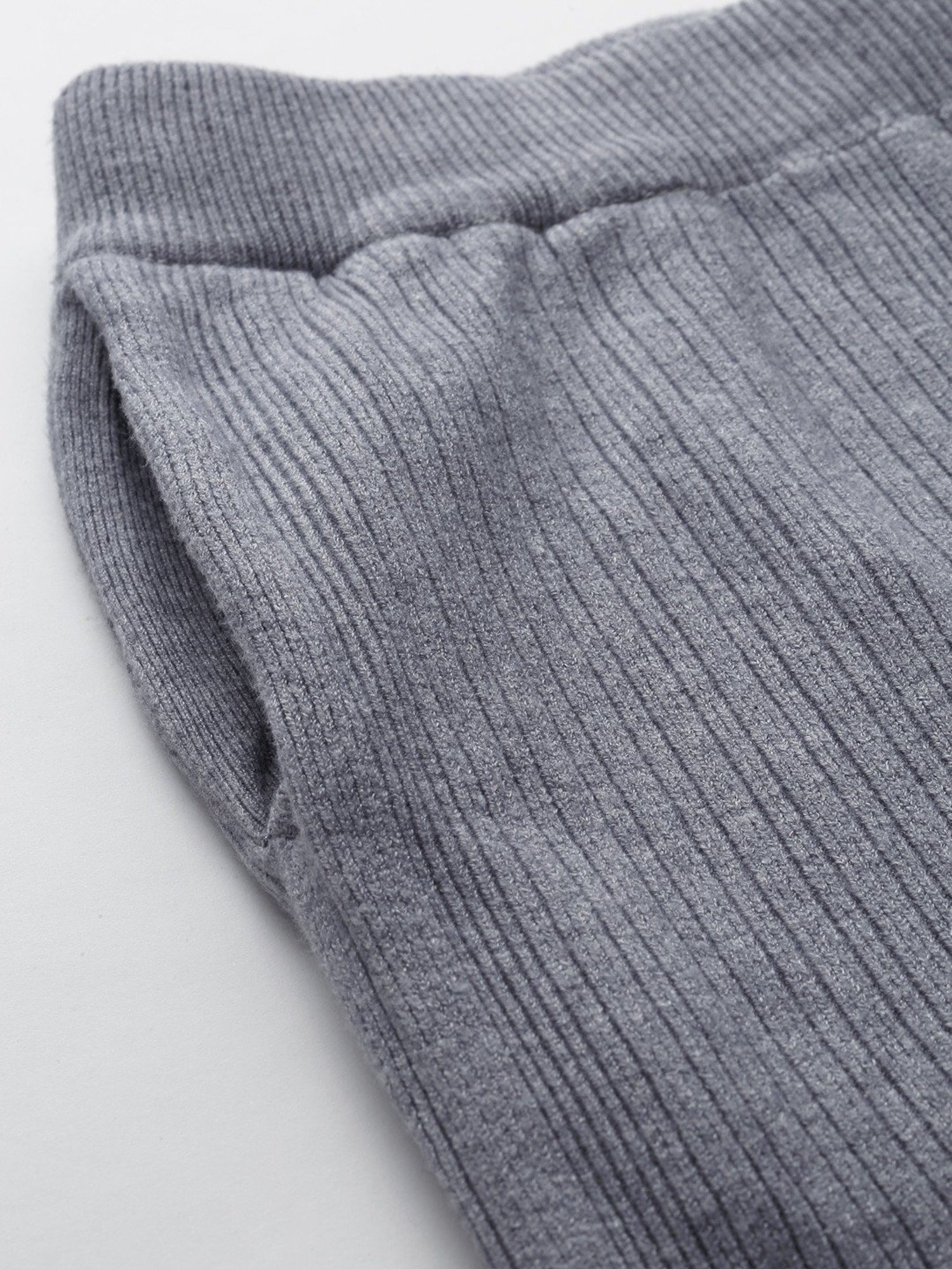 Mafadeny Grey Mid Rise Palazzos