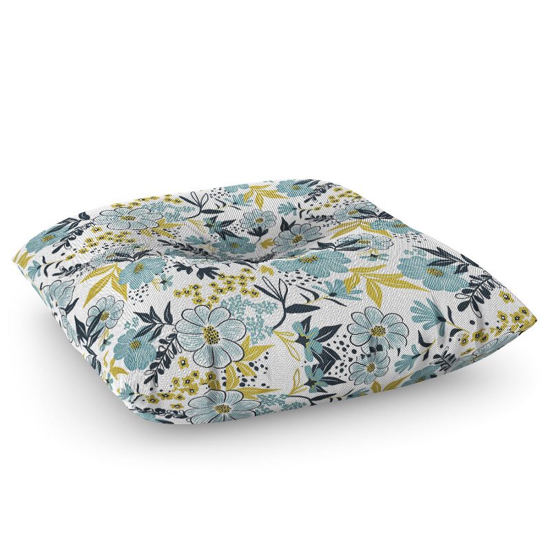 Heather Dutton Harper Dusk Blue Square Floor Pillow - Deny Designs