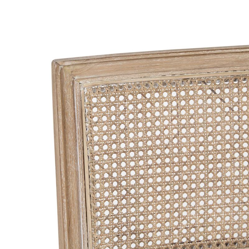 Agi Mid-Century Dining Chair in Walnut Wood and Beige Fabric - Armen Living