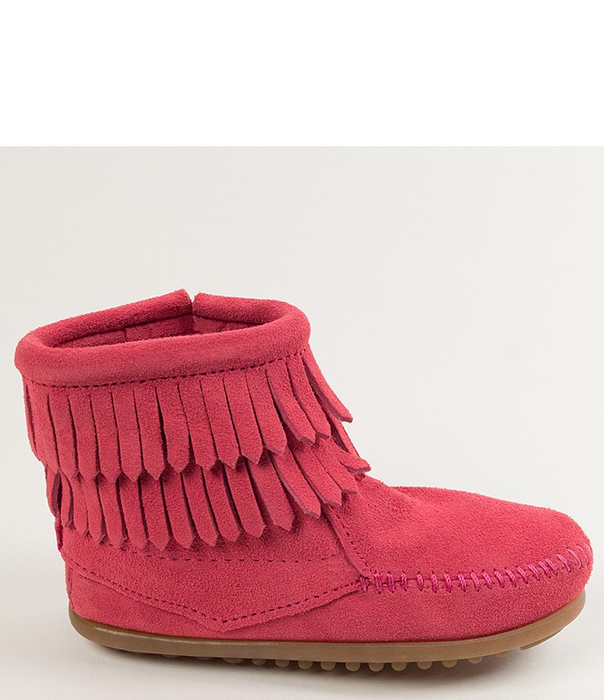 Minnetonka Girls' Double Fringe Suede Boots (Infant)