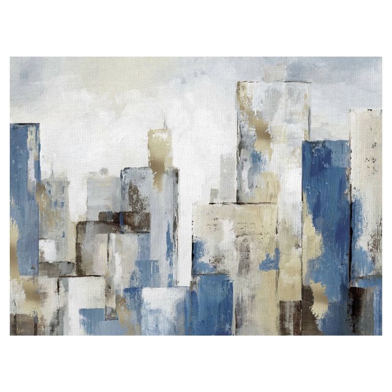 30" x 40" City Blues II by Nan Art on Canvas - Fine Art Canvas