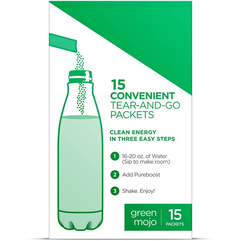 Pureboost Clean Energy Drink Mix - Green Mojo - 15ct