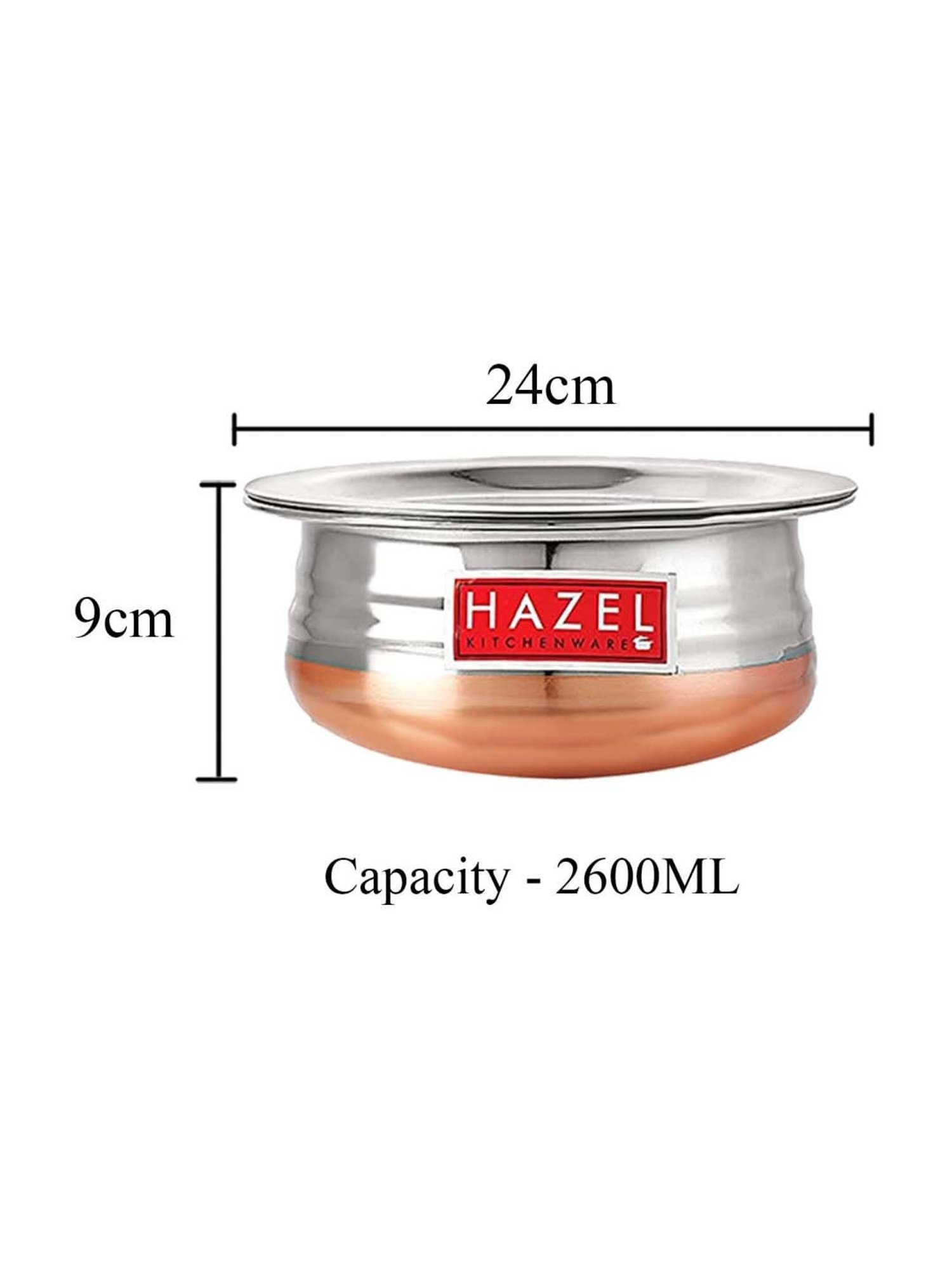 Hawkins Silver & Transparent Stainless Steel 19 cm Gas Compatible Handi With Lid (2 L) - Set of 1