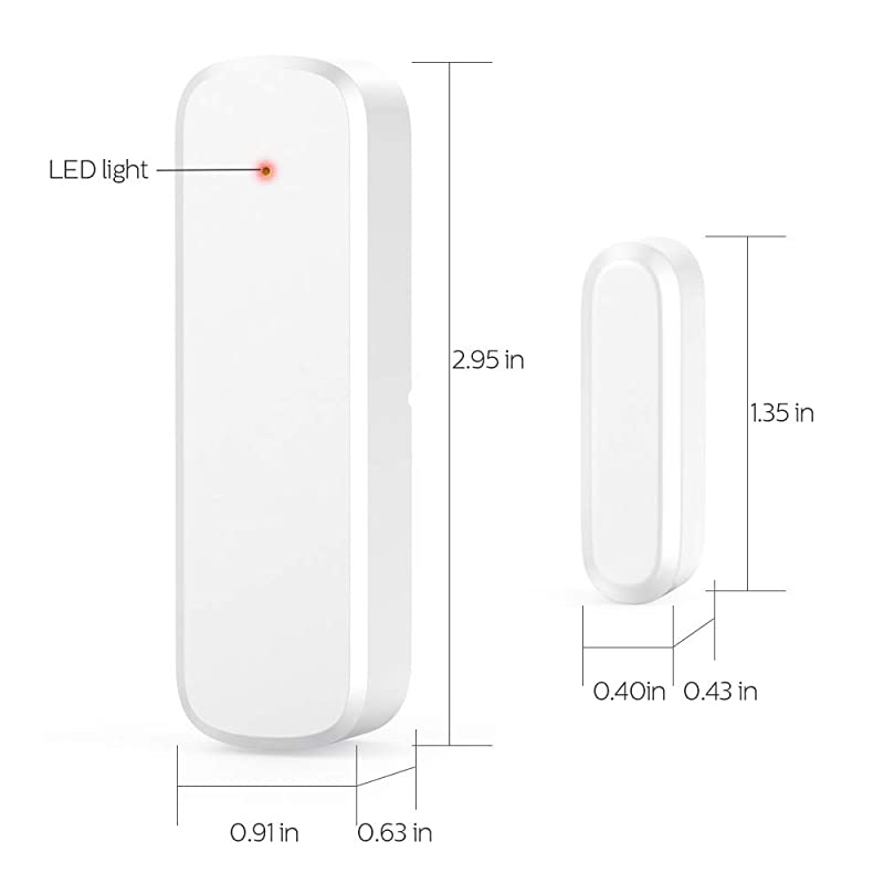 D017 Add-On Door Contact Sensor Unit (No Receiver) - White