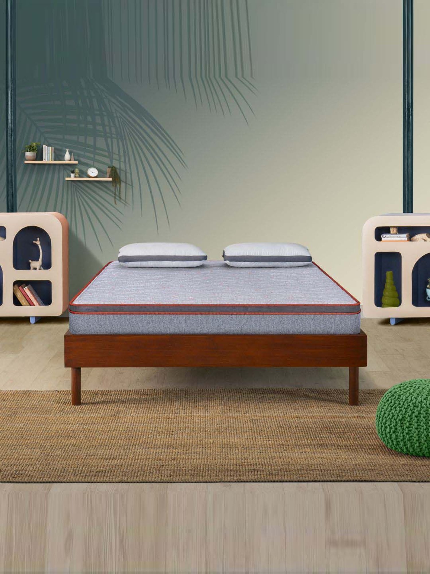 Sleepyhead Coco Grey & Red Foam High Density Rubberised Coir Orthopedic Mattress