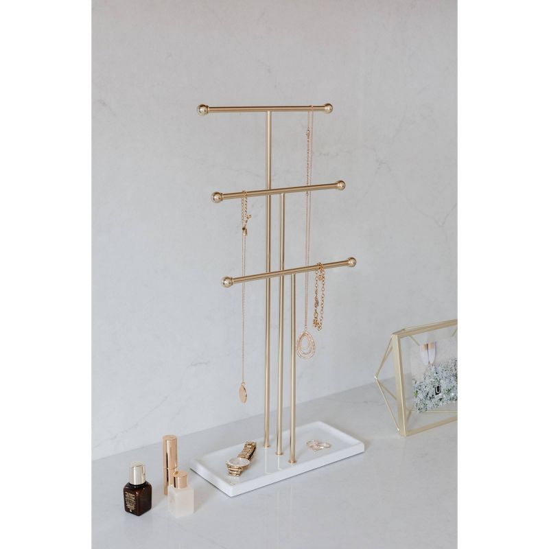 Trigem Jewelry Storage Stand Brass - Umbra