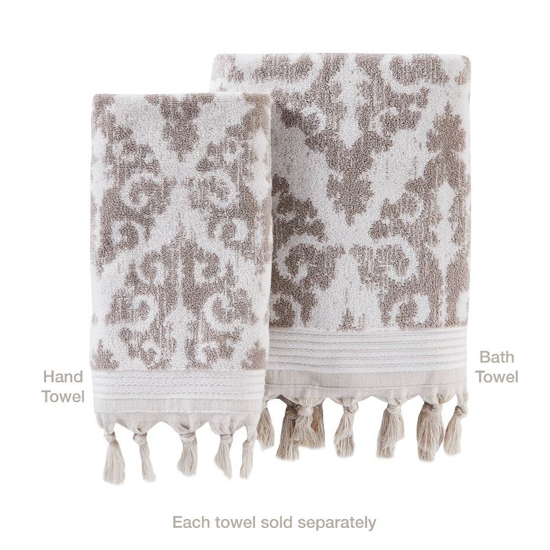 Mirage Fringe Bath Towel Dark Taupe - Saturday Knight Ltd.