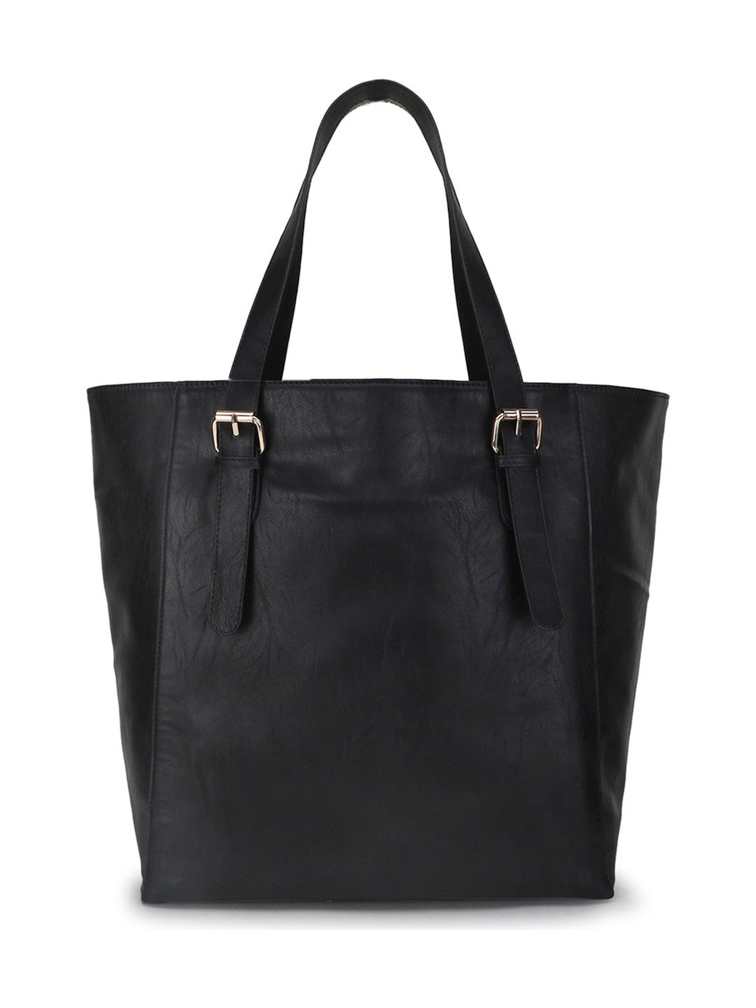 Spice Art Black Solid Large Tote Bag