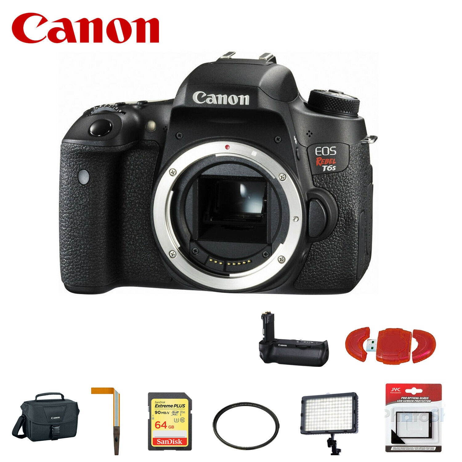 Canon EOS Rebel T6s DSLR Camera (Body Only) Bundle w/Case