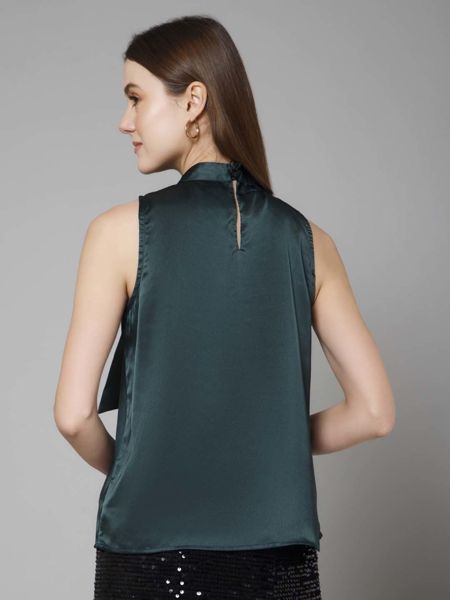 PURYS Bottle Green Regular Fit Top