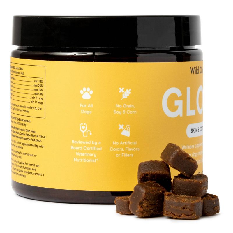 Wild One Glow Dog Supplements for Skin & Coat - 120ct