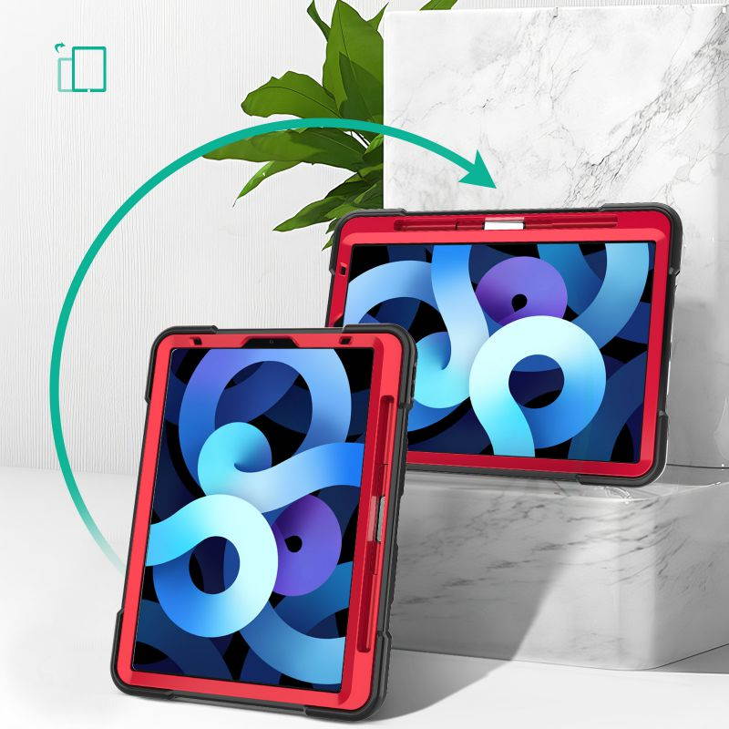 Donwell For iPad Air 4th Gen 10.9 inch 2020,For Apple iPad Air (2020)/Apple iPad Air (4th Generation) /Apple iPad Air 10.9'' 2020 Shockproof TPU Pencil Holder Kickstand Case Cover