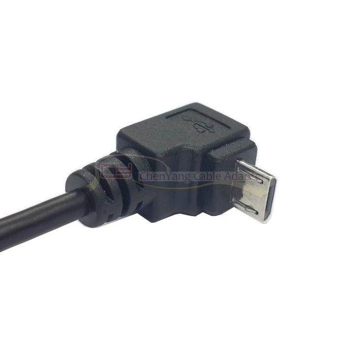 90 Degree Up Angled Micro USB Male to USB 2.0 Female Host OTG Cable for Phone Keyboard Mouse 10cm