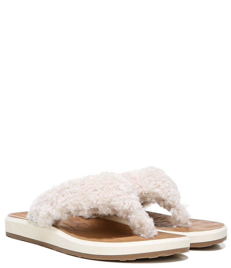 Zodiac Sunny Faux-Shearling Flip Flops