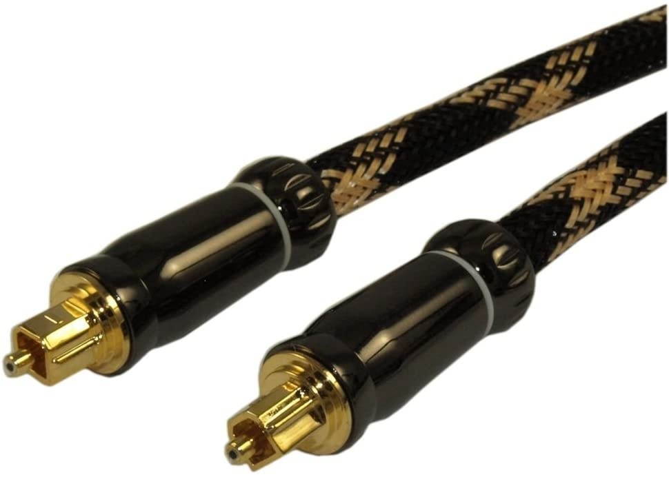 MyCableMart 8ft Elite Toslink Digital Optical Audio Cable (SPDI/F) Metal Connectors