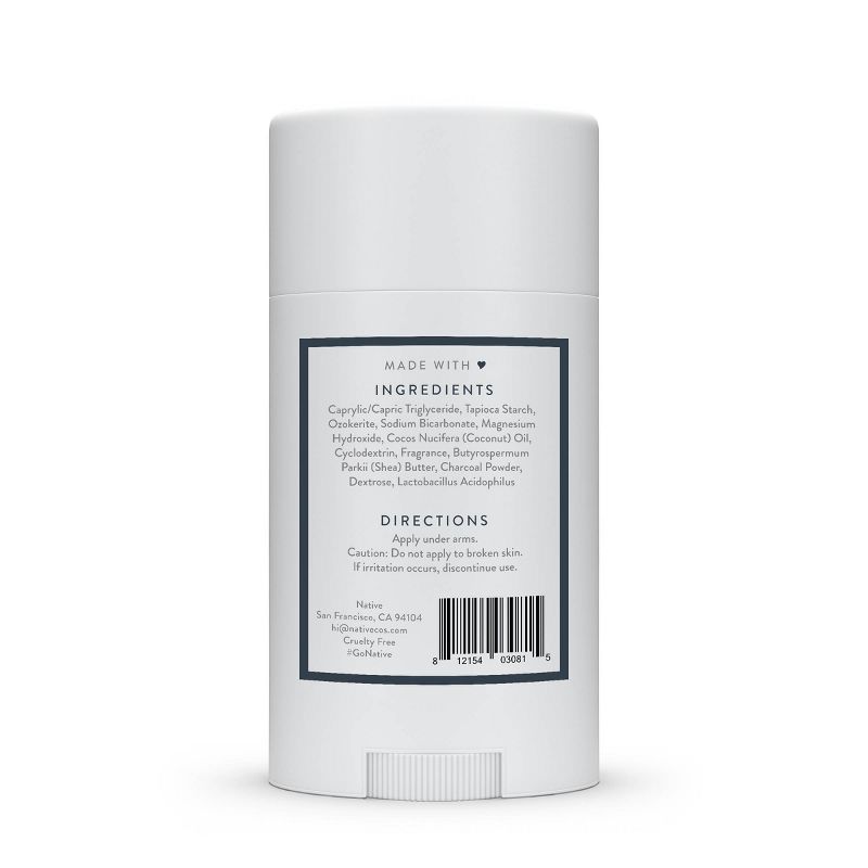 Native Charcoal Deodorant for Women - 2.65oz